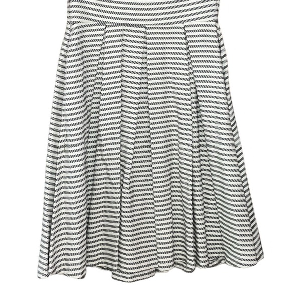 NWT Anthropologie x Eva Franco Alma Fit & Flare Dress Ecru Brown Stripe 6 - Picture 7 of 16